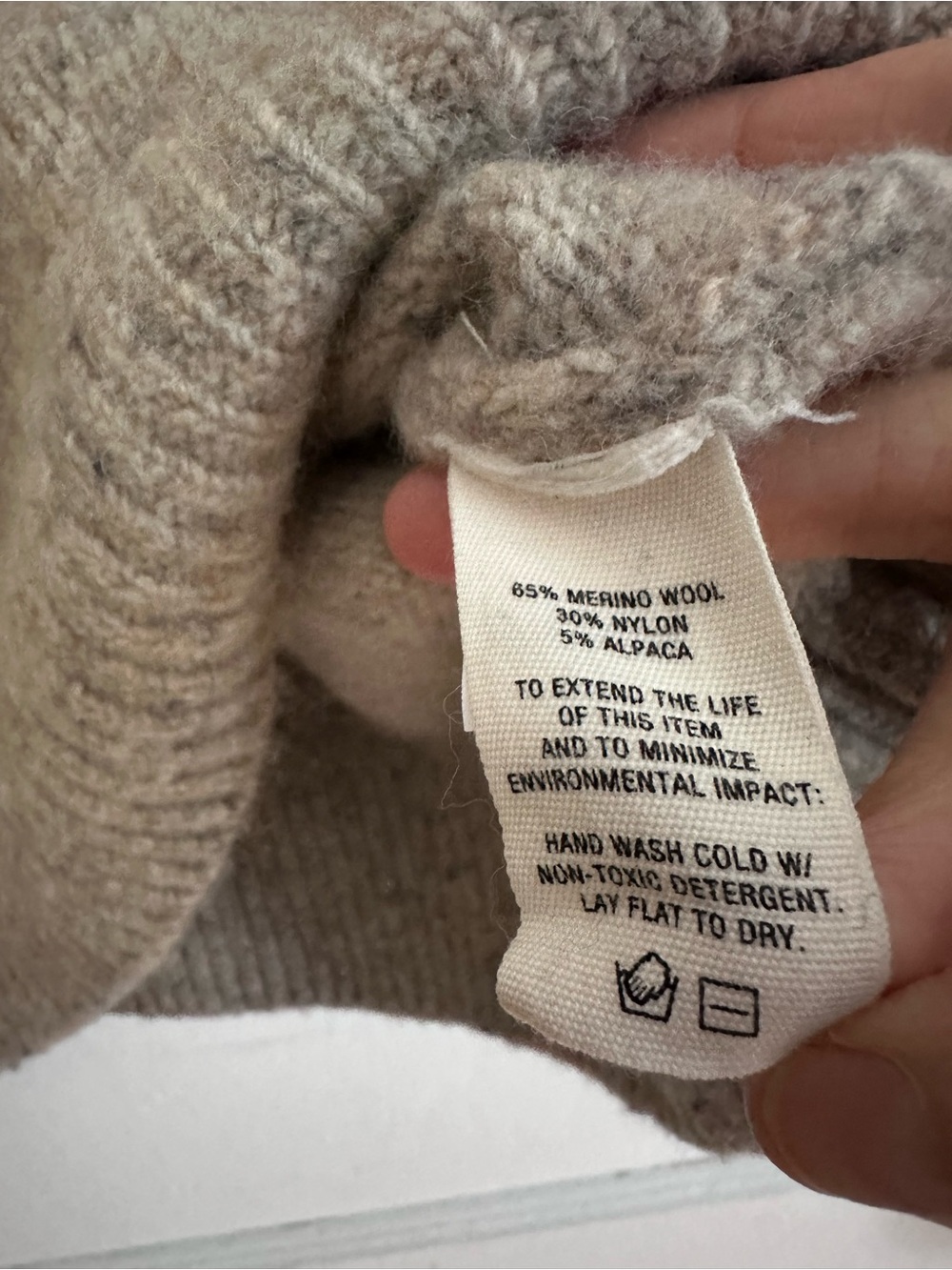 Alex Mill Crewneck Sweater in Light Taupe Speckle - Picture 3 of 4